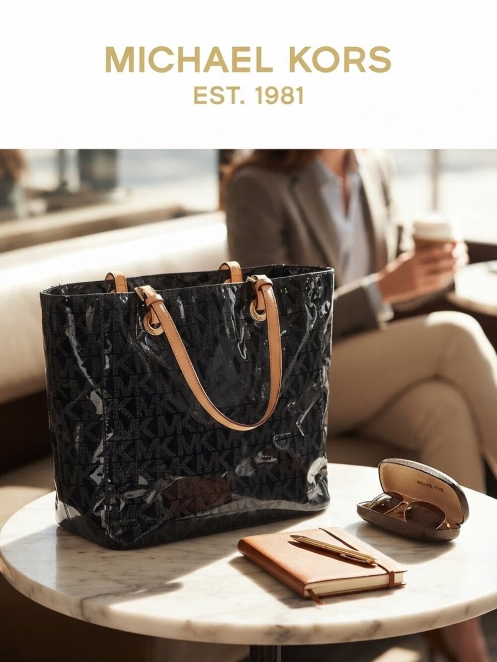 Michael Kors Black Patent Leather Tote
